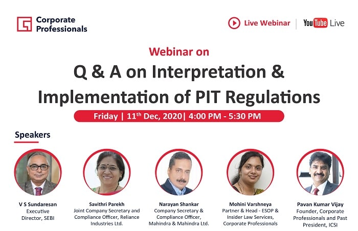 Webinar on Q & A on Interpretation & Implementation of PIT Regulations