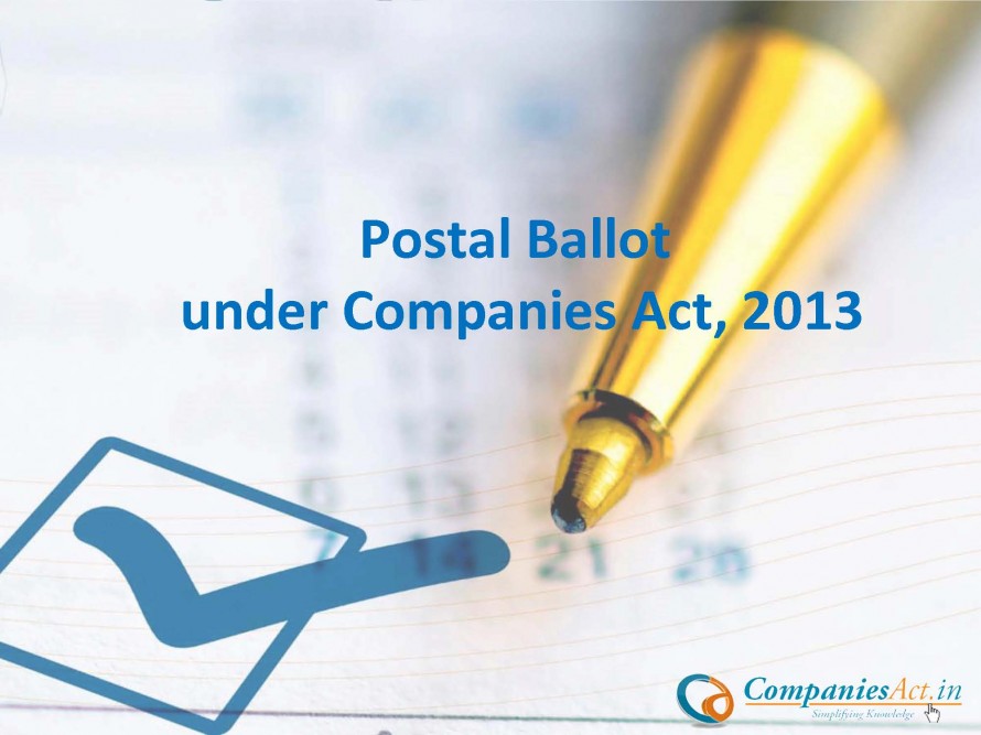 Postal Ballot Under Companies Act 2013 Corporate Professionals